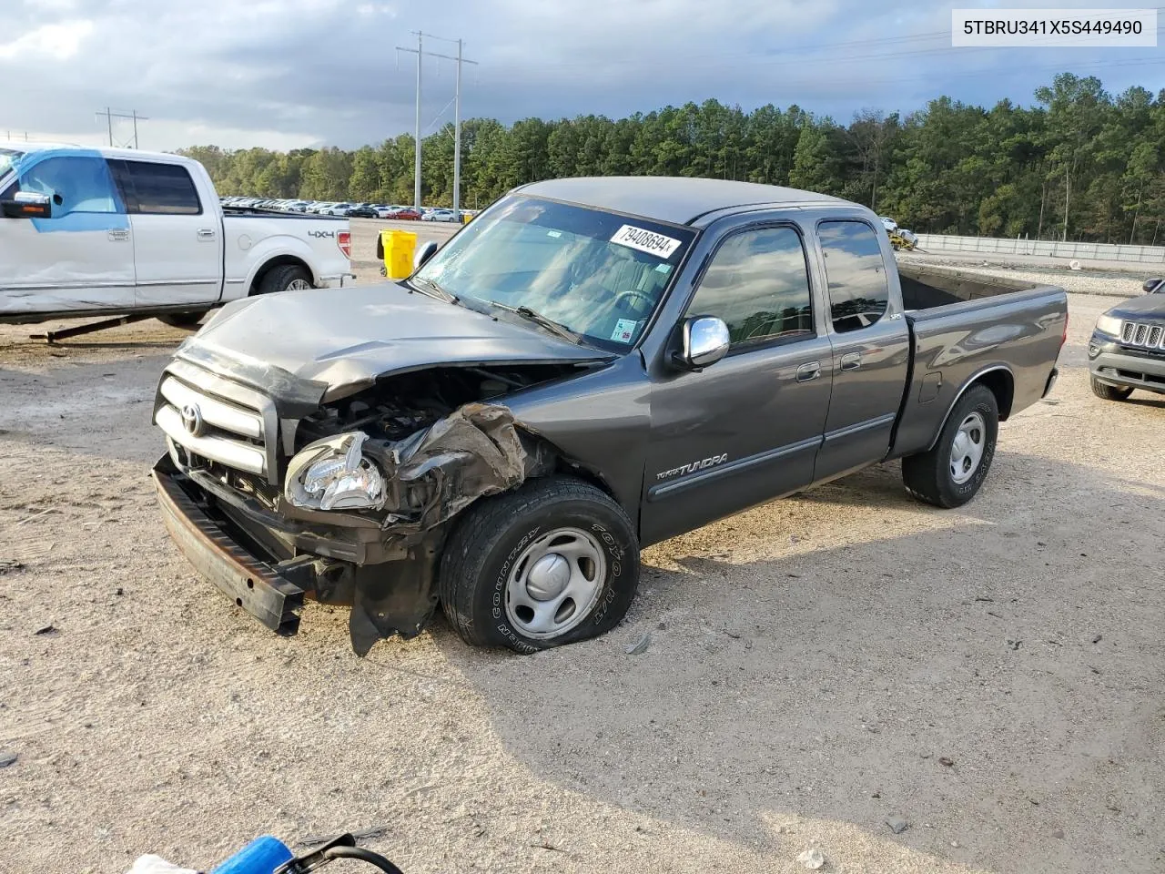 2005 Toyota Tundra Access Cab Sr5 VIN: 5TBRU341X5S449490 Lot: 79408694