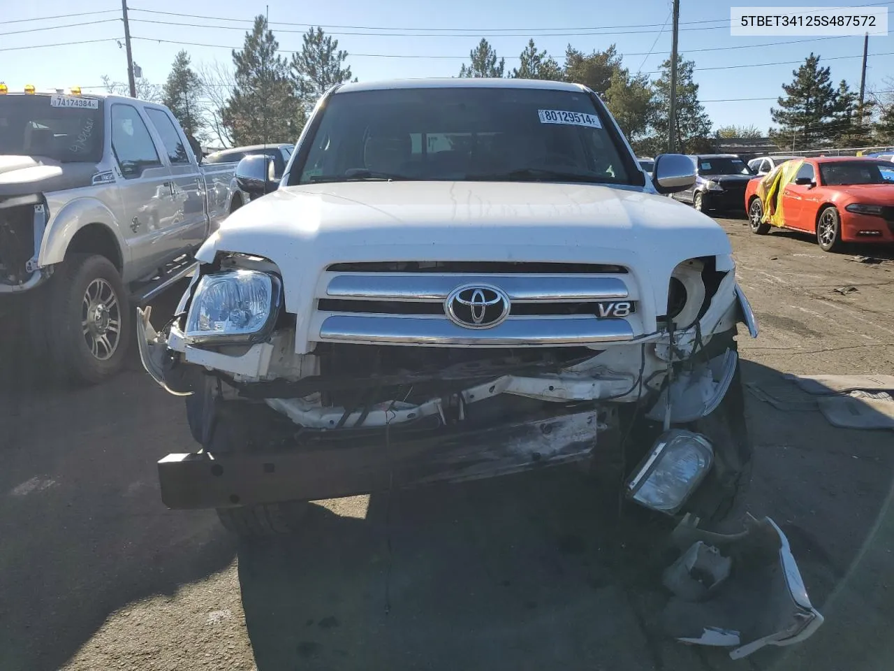 2005 Toyota Tundra Double Cab Sr5 VIN: 5TBET34125S487572 Lot: 80129514