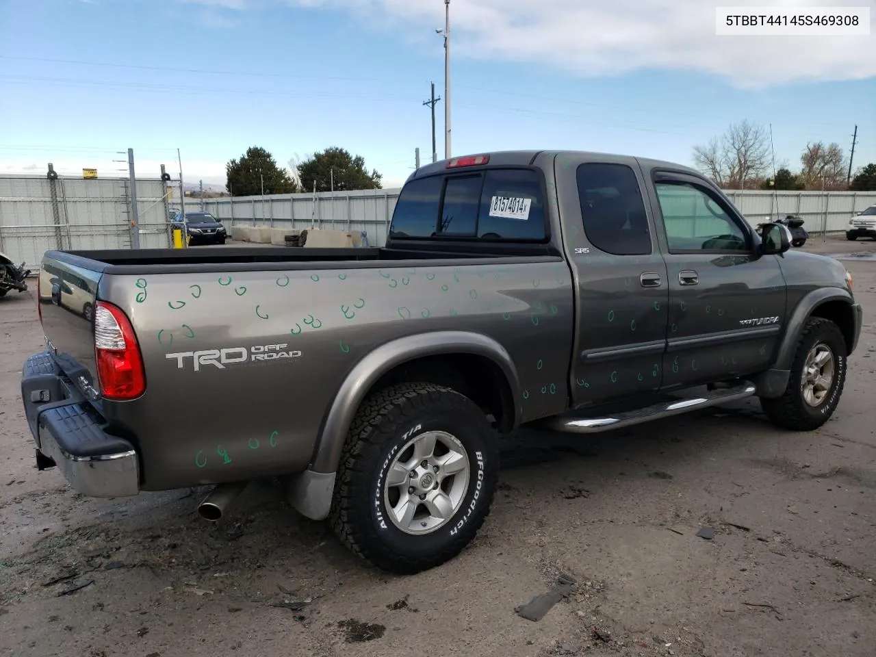 2005 Toyota Tundra Access Cab Sr5 VIN: 5TBBT44145S469308 Lot: 81574014