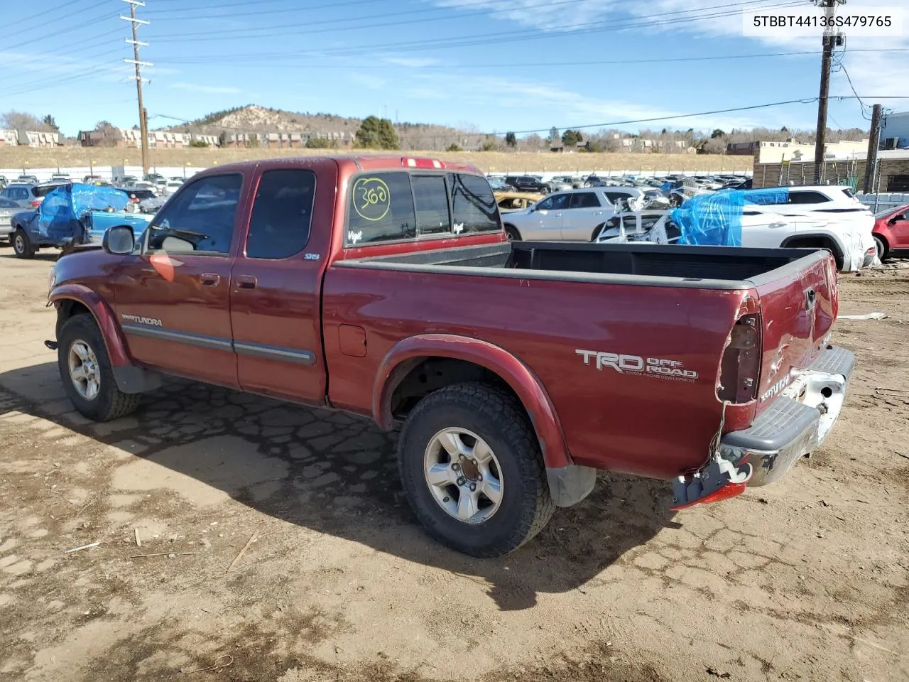 2006 Toyota Tundra Access Cab Sr5 VIN: 5TBBT44136S479765 Lot: 43819844