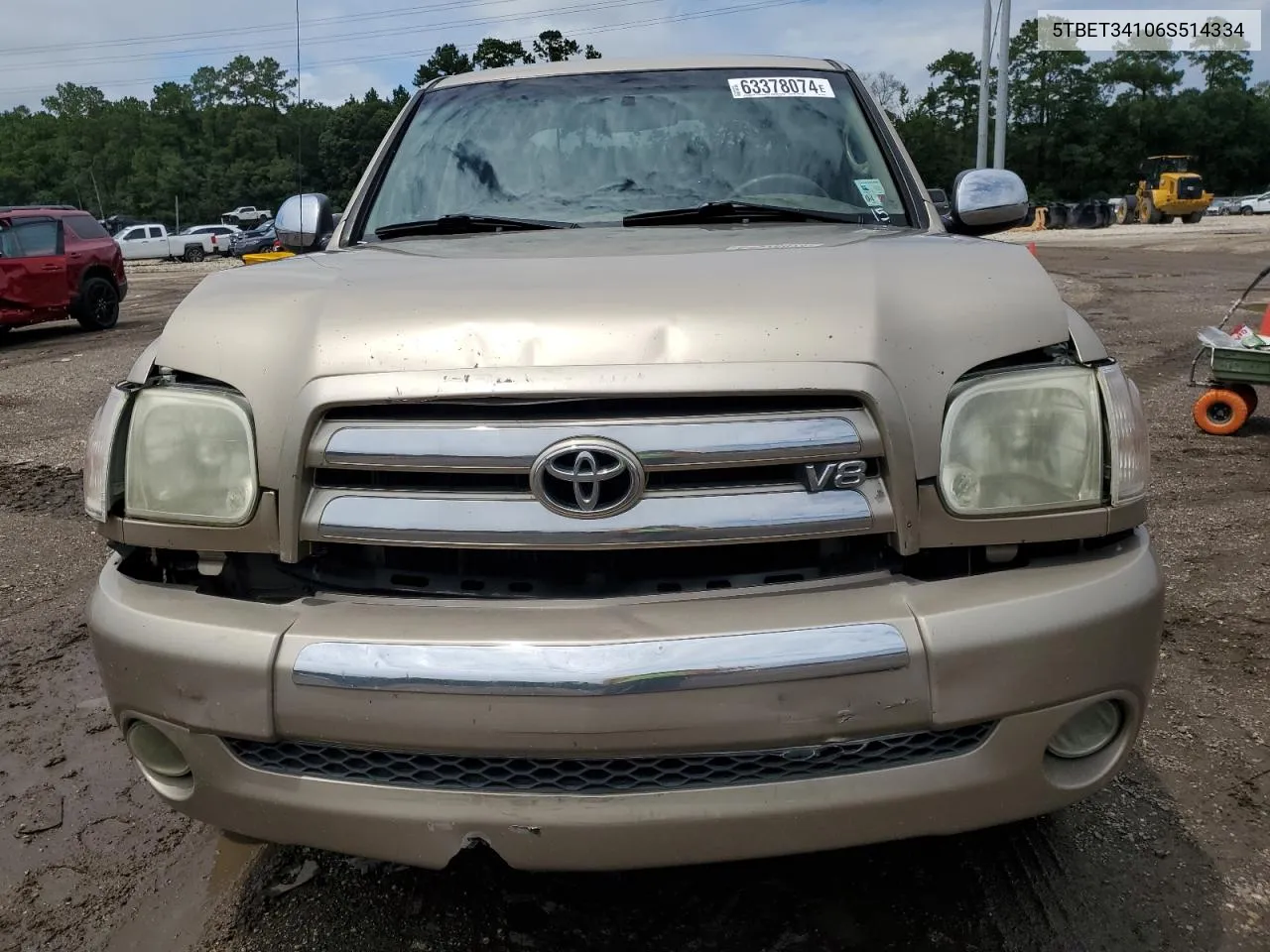 5TBET34106S514334 2006 Toyota Tundra Double Cab Sr5