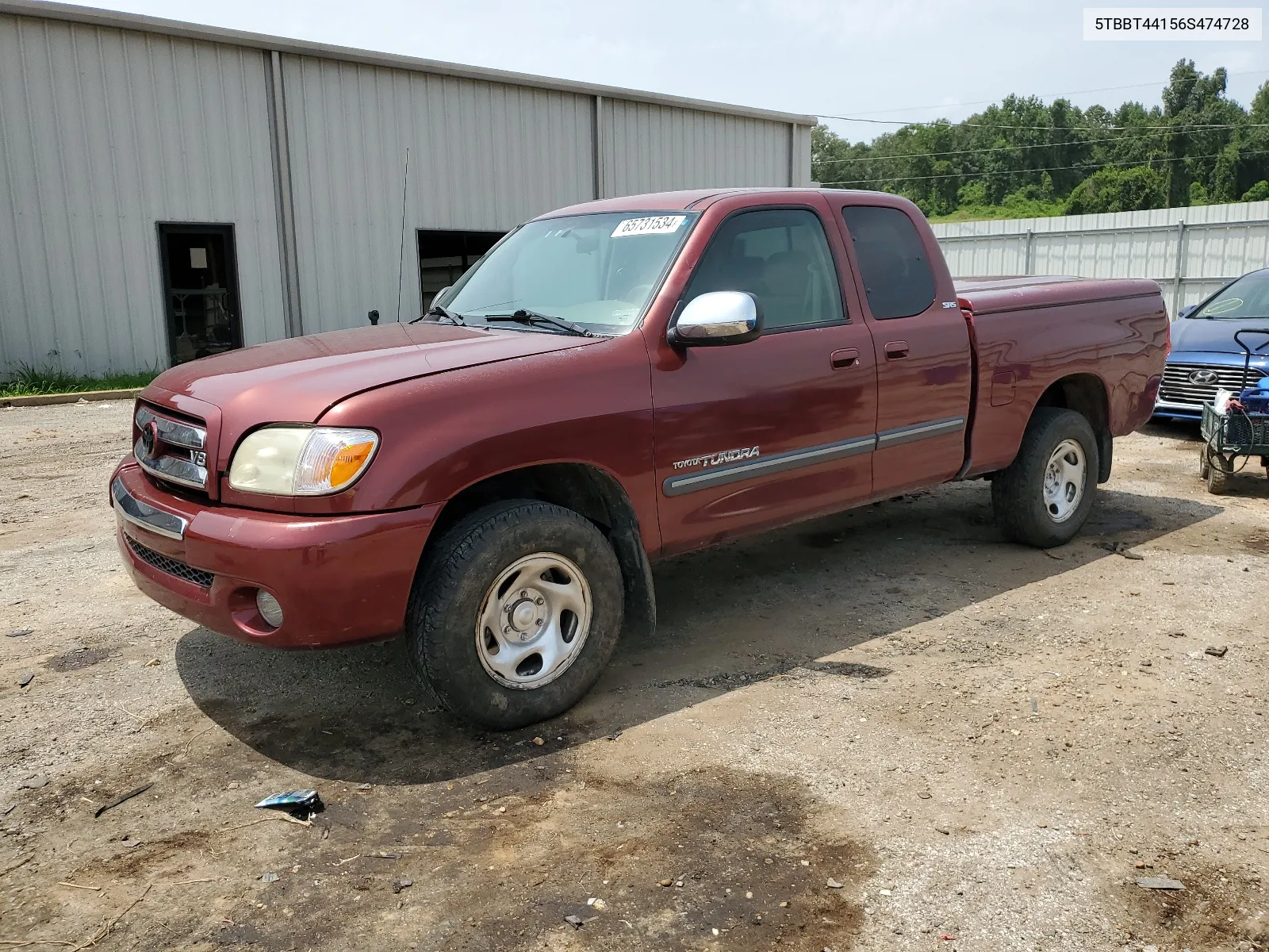 2006 Toyota Tundra Access Cab Sr5 VIN: 5TBBT44156S474728 Lot: 65731534