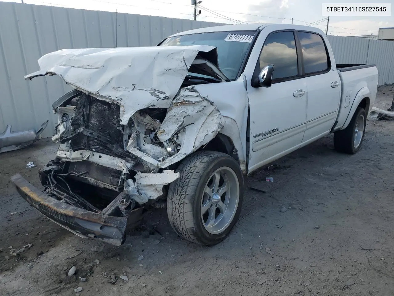 2006 Toyota Tundra Double Cab Sr5 VIN: 5TBET34116S527545 Lot: 67661114