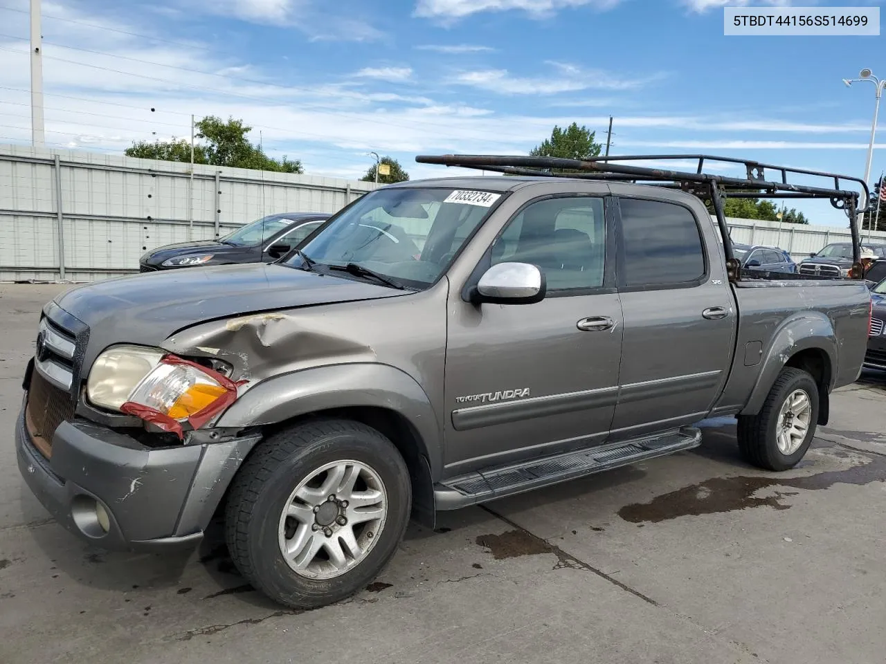 2006 Toyota Tundra Double Cab Sr5 VIN: 5TBDT44156S514699 Lot: 70332734