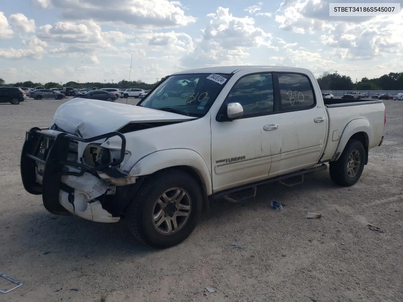 2006 Toyota Tundra Double Cab Sr5 VIN: 5TBET34186S545007 Lot: 70438124