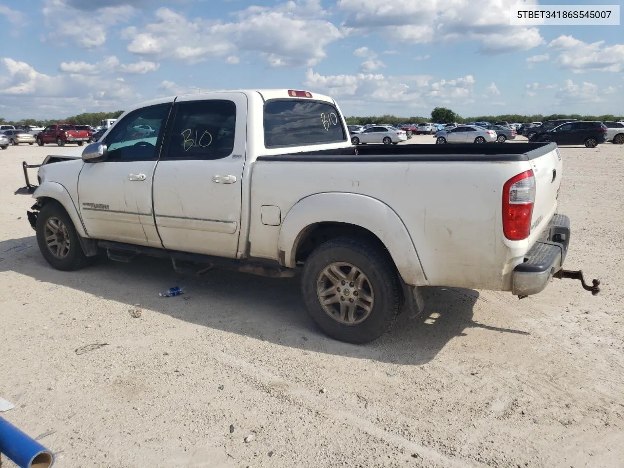 2006 Toyota Tundra Double Cab Sr5 VIN: 5TBET34186S545007 Lot: 70438124