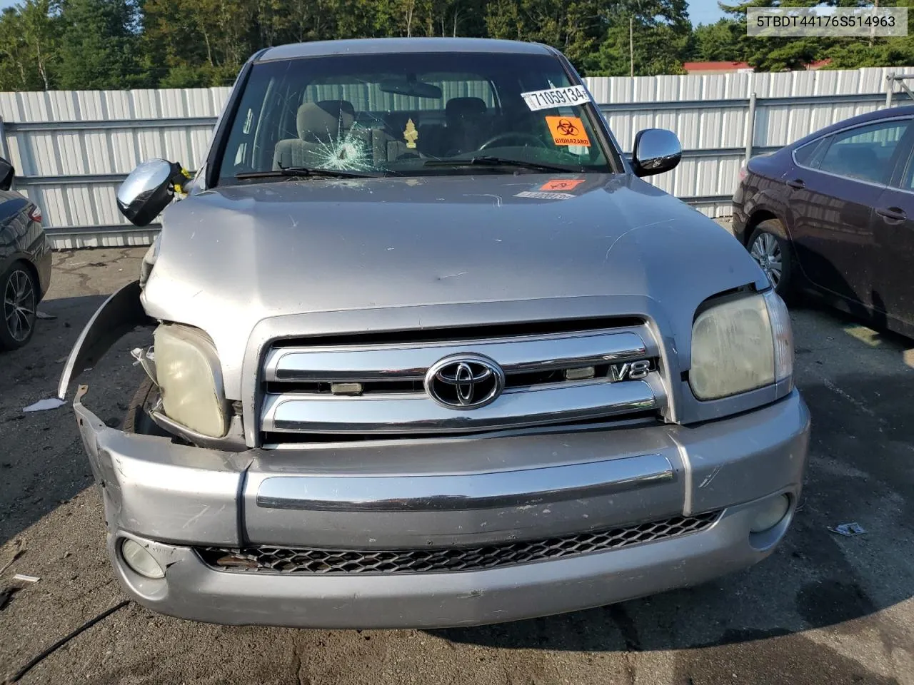 2006 Toyota Tundra Double Cab Sr5 VIN: 5TBDT44176S514963 Lot: 71059134