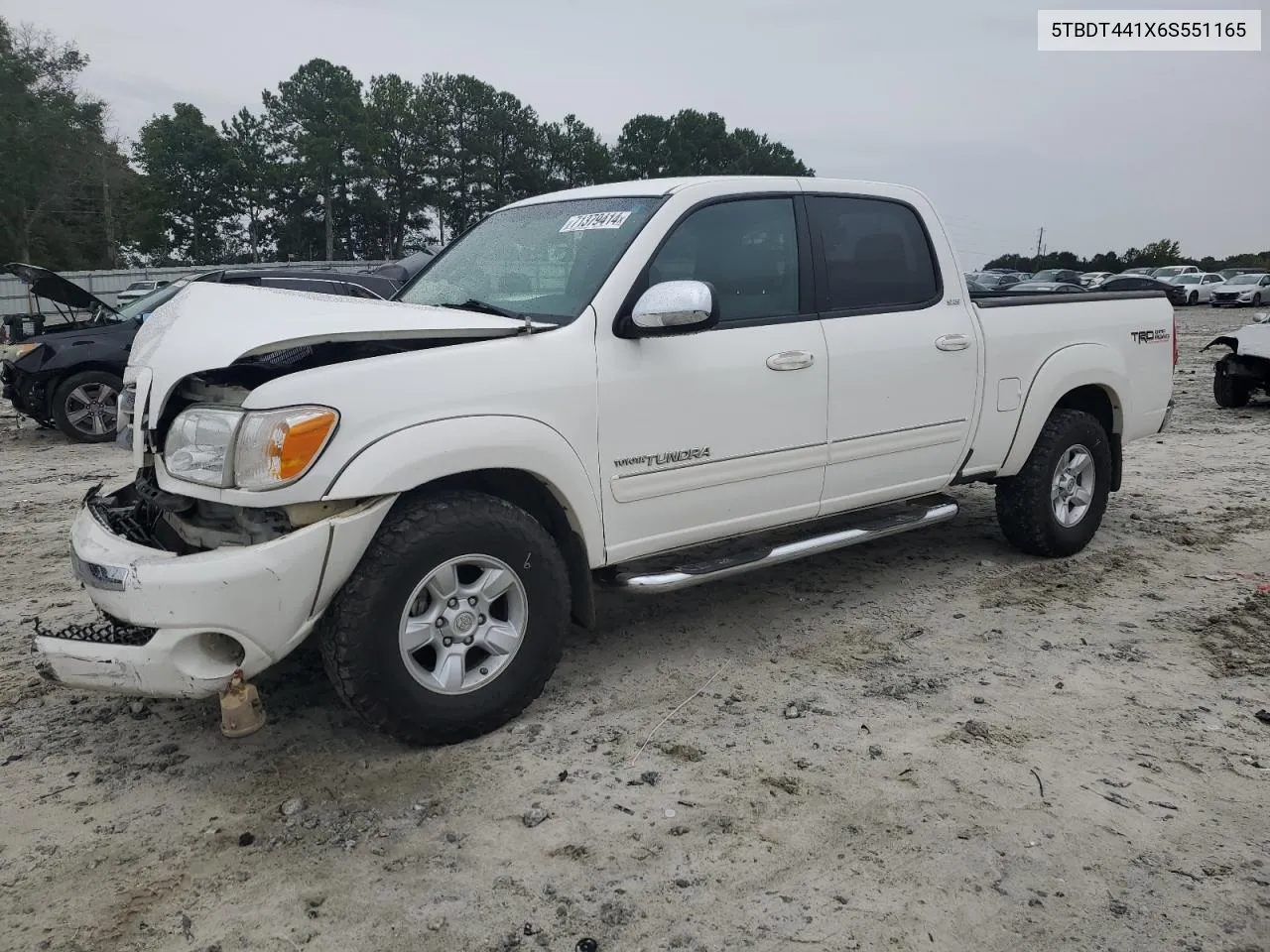 2006 Toyota Tundra Double Cab Sr5 VIN: 5TBDT441X6S551165 Lot: 71379414