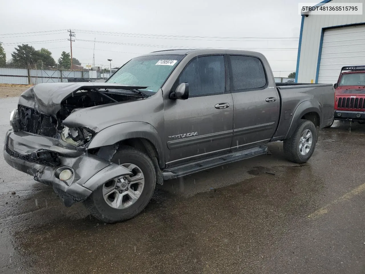 2006 Toyota Tundra Double Cab Limited VIN: 5TBDT48136S515795 Lot: 71395974