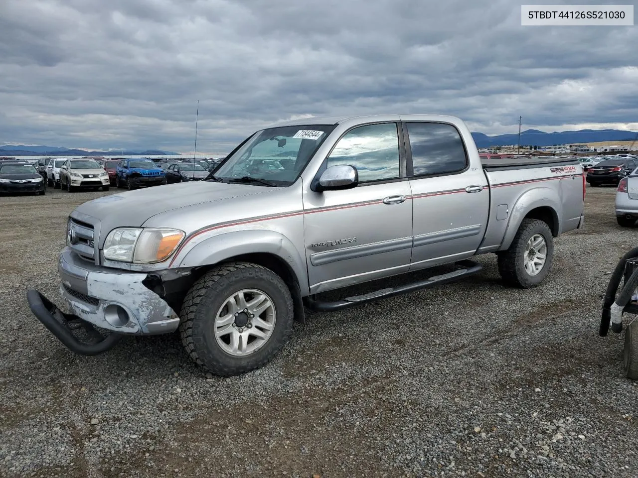 2006 Toyota Tundra Double Cab Sr5 VIN: 5TBDT44126S521030 Lot: 71544544