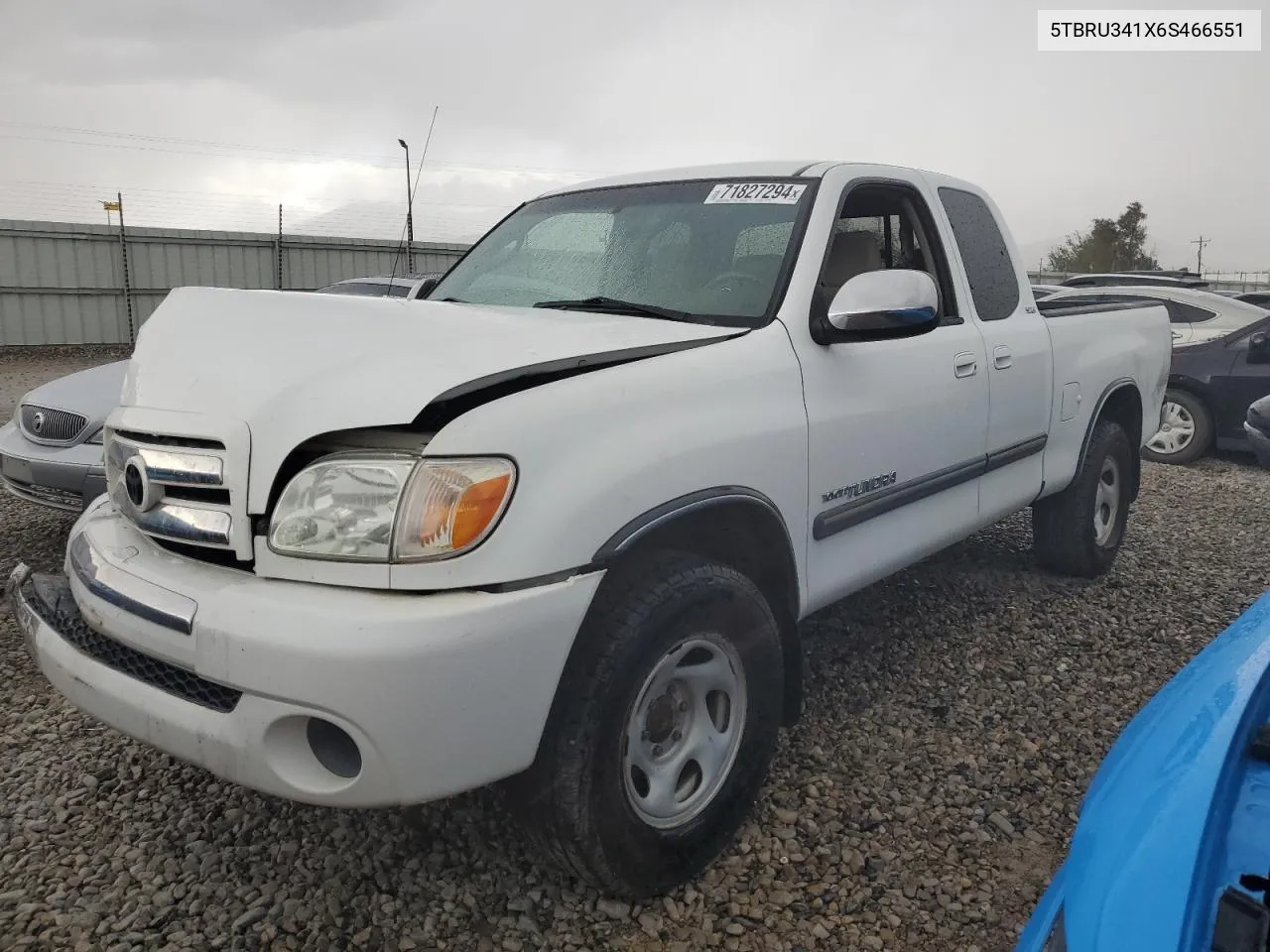 2006 Toyota Tundra Access Cab Sr5 VIN: 5TBRU341X6S466551 Lot: 71827294