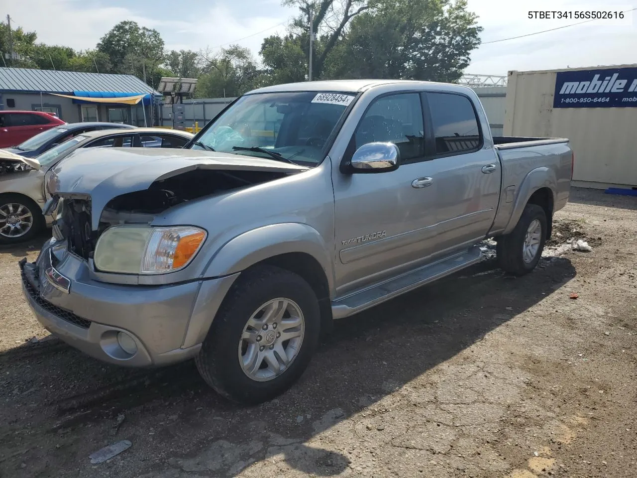 2006 Toyota Tundra Double Cab Sr5 VIN: 5TBET34156S502616 Lot: 72191784