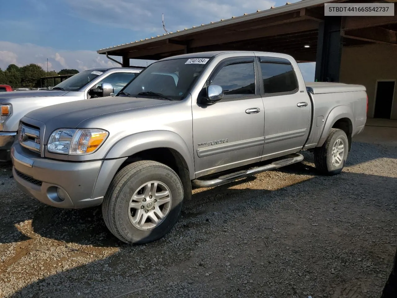 2006 Toyota Tundra Double Cab Sr5 VIN: 5TBDT44166S542737 Lot: 72407454