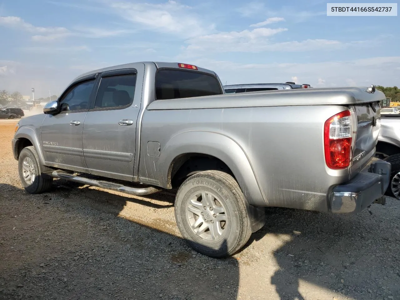 2006 Toyota Tundra Double Cab Sr5 VIN: 5TBDT44166S542737 Lot: 72407454