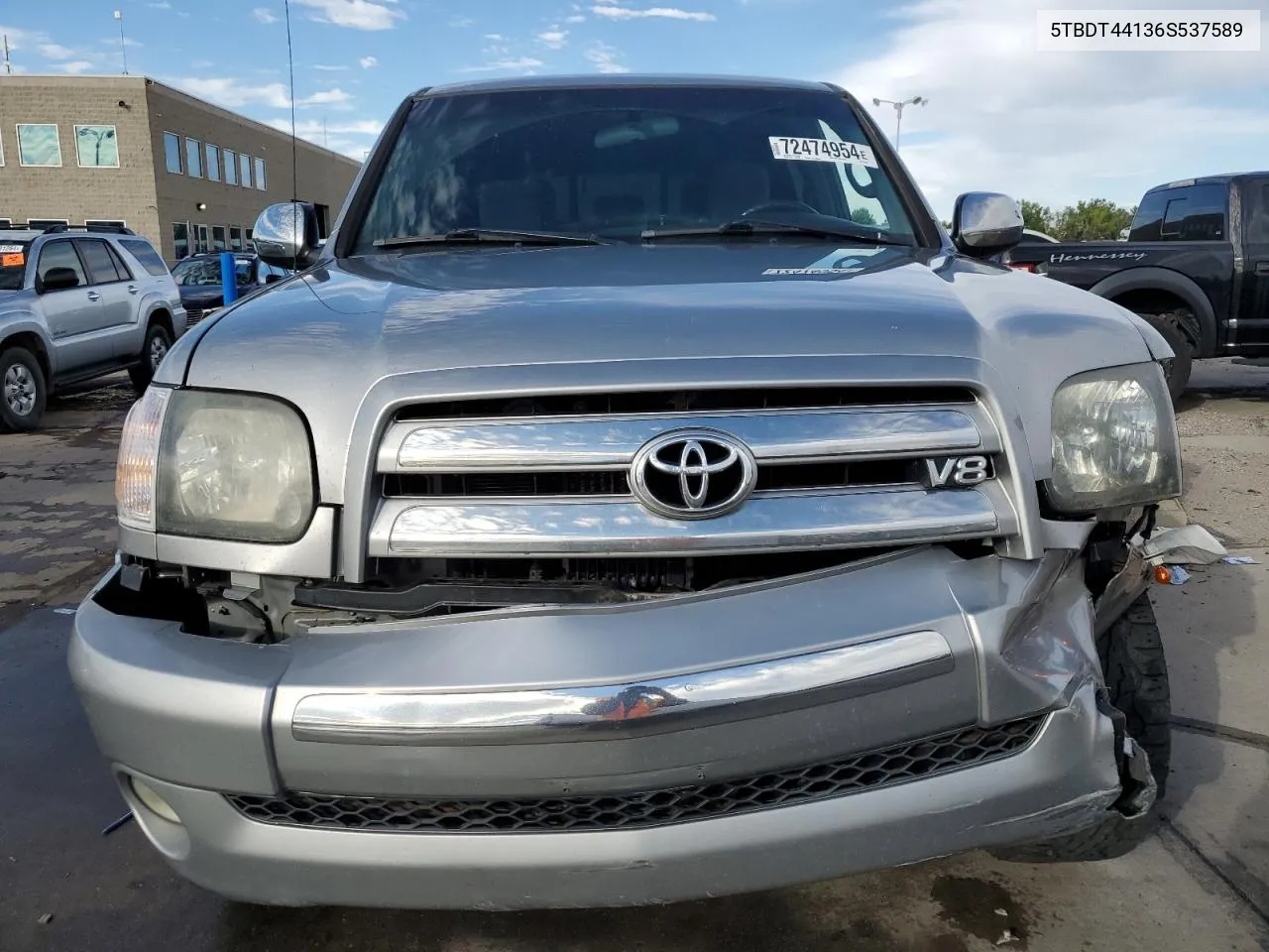 2006 Toyota Tundra Double Cab Sr5 VIN: 5TBDT44136S537589 Lot: 72474954