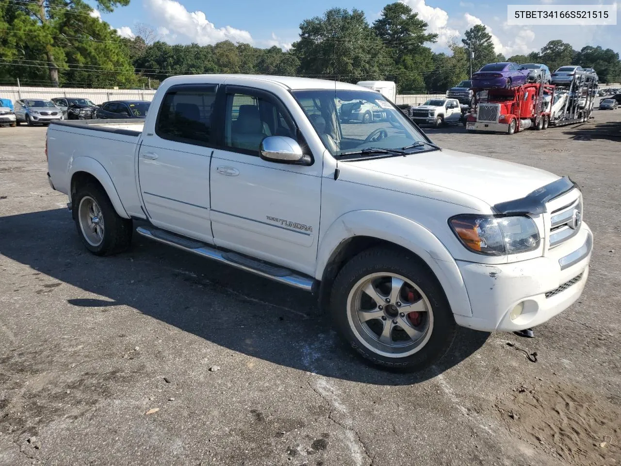 2006 Toyota Tundra Double Cab Sr5 VIN: 5TBET34166S521515 Lot: 72660524