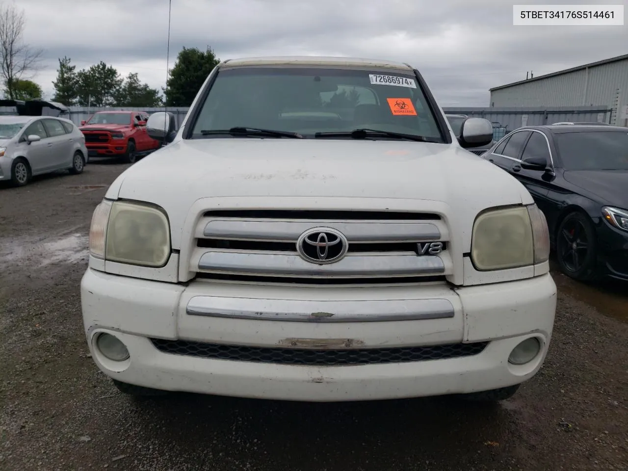 2006 Toyota Tundra Double Cab Sr5 VIN: 5TBET34176S514461 Lot: 72686974