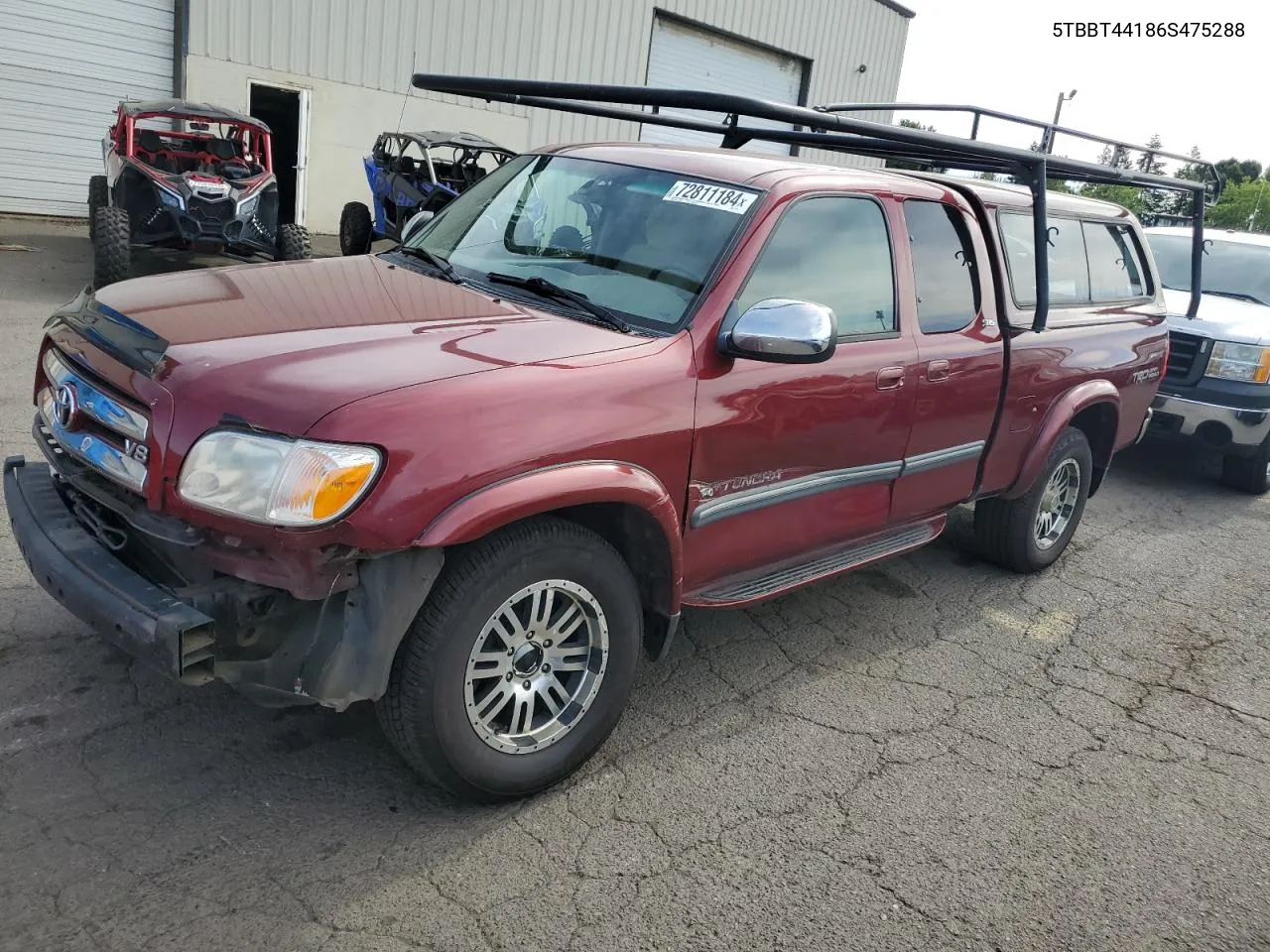 2006 Toyota Tundra Access Cab Sr5 VIN: 5TBBT44186S475288 Lot: 72811184