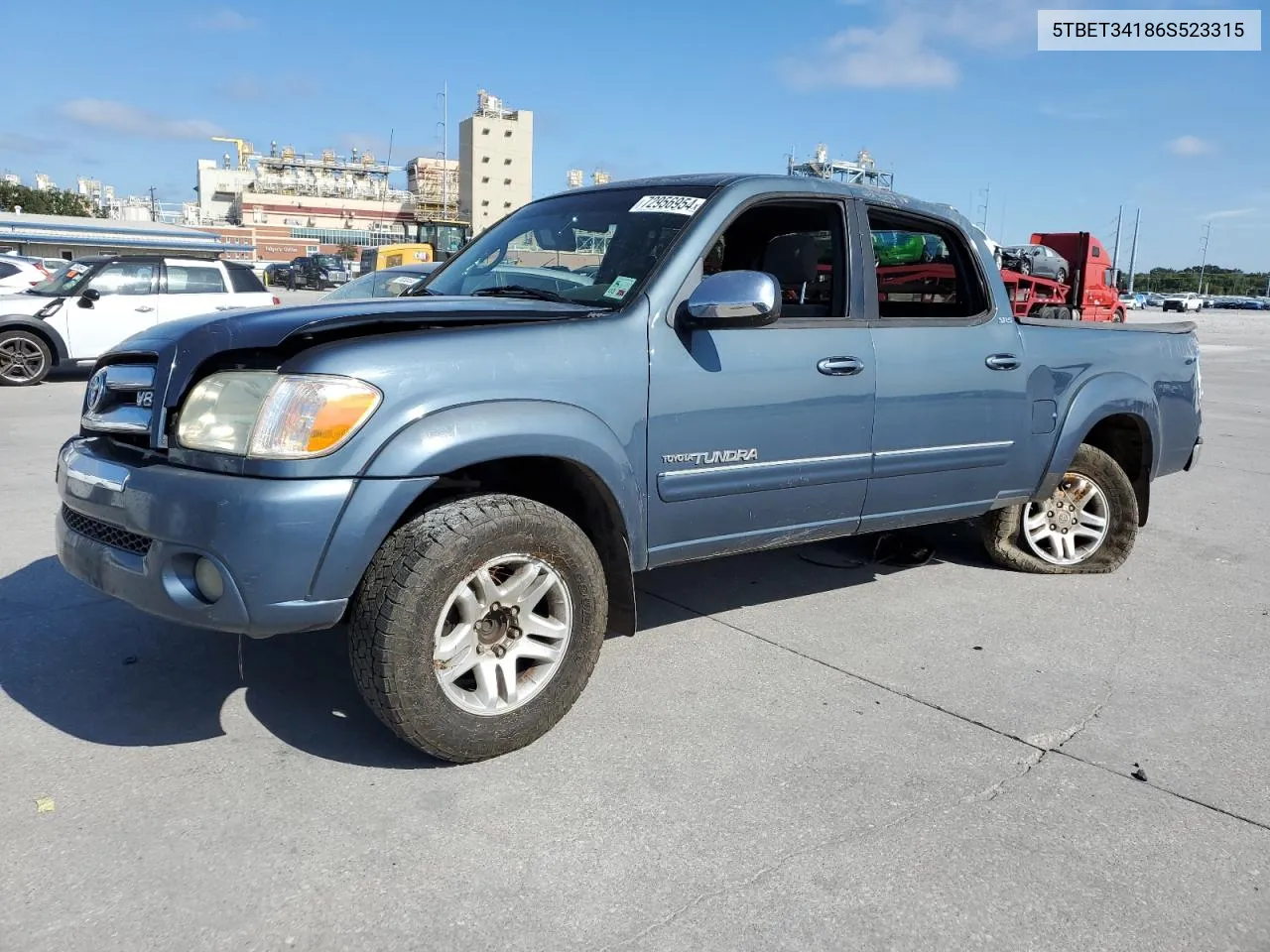 2006 Toyota Tundra Double Cab Sr5 VIN: 5TBET34186S523315 Lot: 72956954