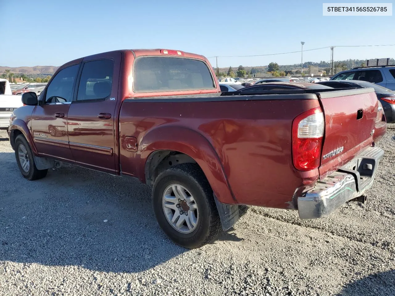 2006 Toyota Tundra Double Cab Sr5 VIN: 5TBET34156S526785 Lot: 73172824