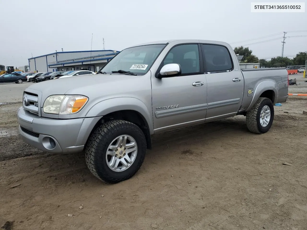 2006 Toyota Tundra Double Cab Sr5 VIN: 5TBET34136S510052 Lot: 73195254