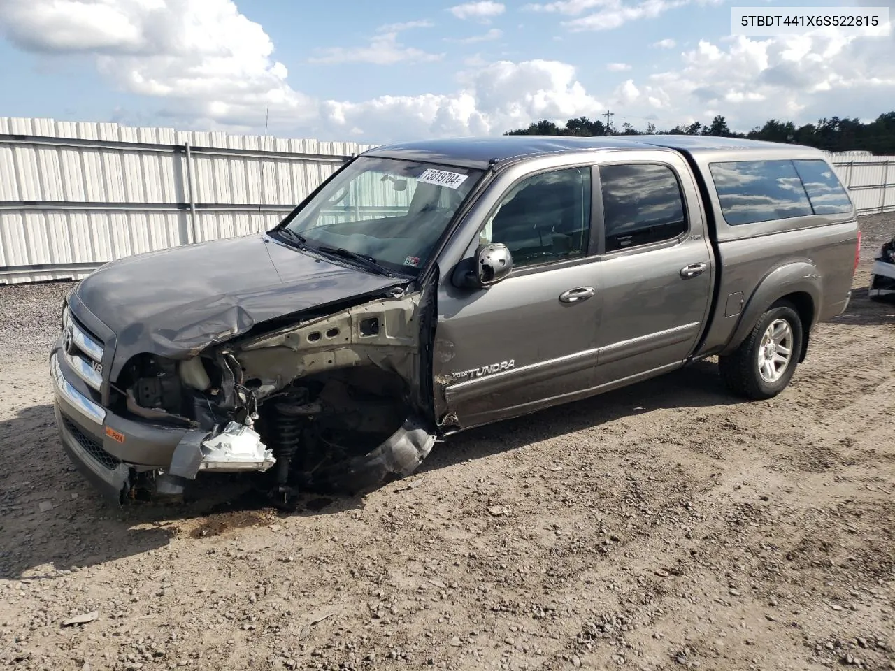 5TBDT441X6S522815 2006 Toyota Tundra Double Cab Sr5