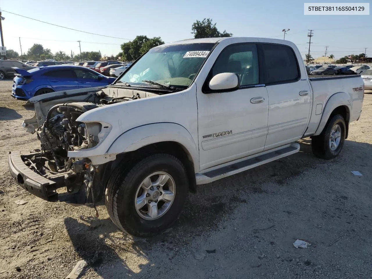 5TBET38116S504129 2006 Toyota Tundra Double Cab Limited