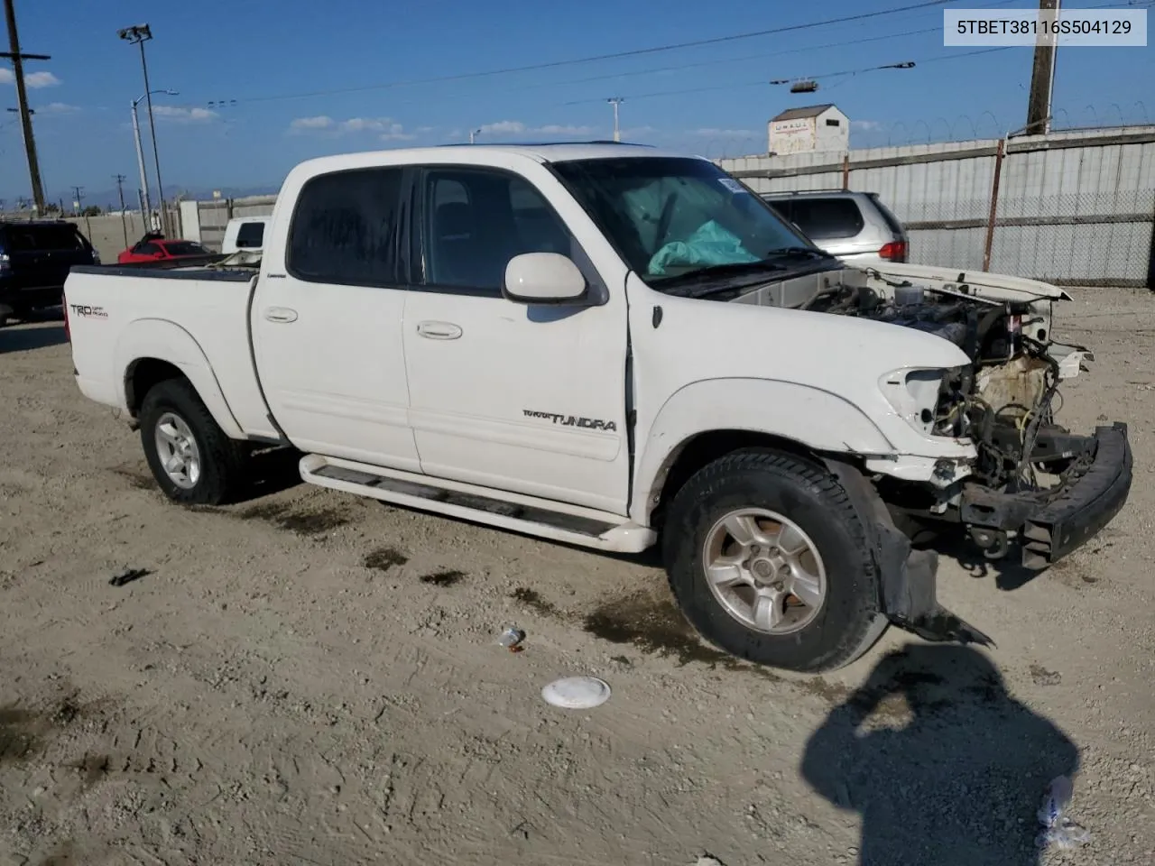 2006 Toyota Tundra Double Cab Limited VIN: 5TBET38116S504129 Lot: 74089434