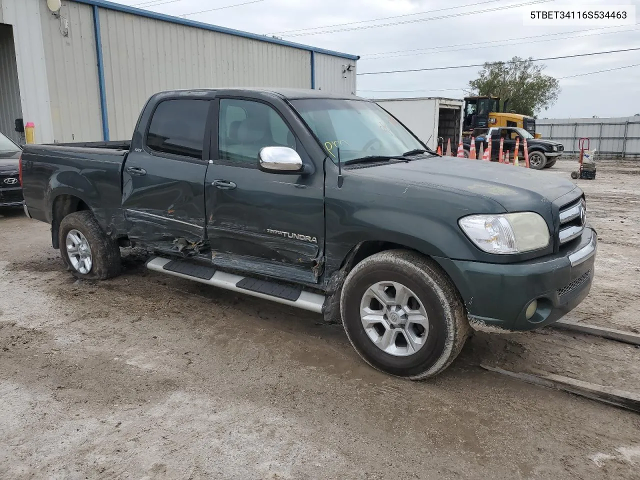 2006 Toyota Tundra Double Cab Sr5 VIN: 5TBET34116S534463 Lot: 74473754