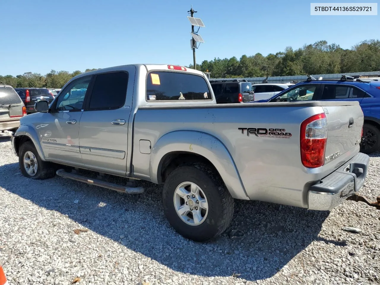 2006 Toyota Tundra Double Cab Sr5 VIN: 5TBDT44136S529721 Lot: 74803334