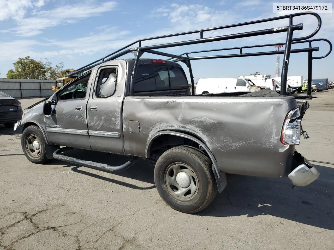 2006 Toyota Tundra Access Cab Sr5 VIN: 5TBRT34186S479172 Lot: 74849724