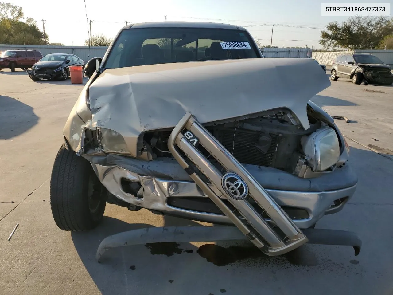 2006 Toyota Tundra Access Cab Sr5 VIN: 5TBRT34186S477373 Lot: 75006884