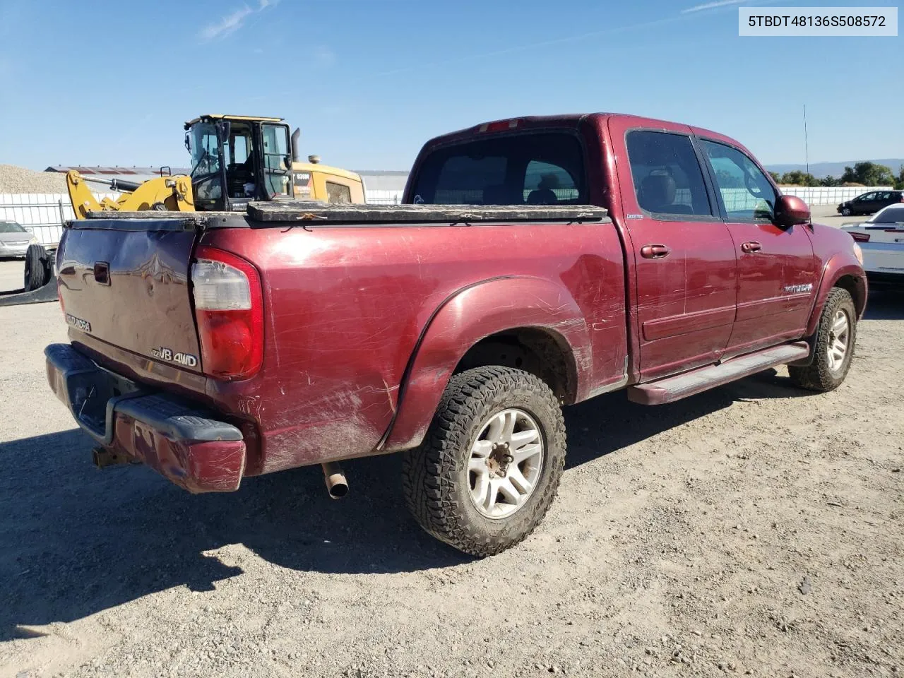 2006 Toyota Tundra Double Cab Limited VIN: 5TBDT48136S508572 Lot: 75268214