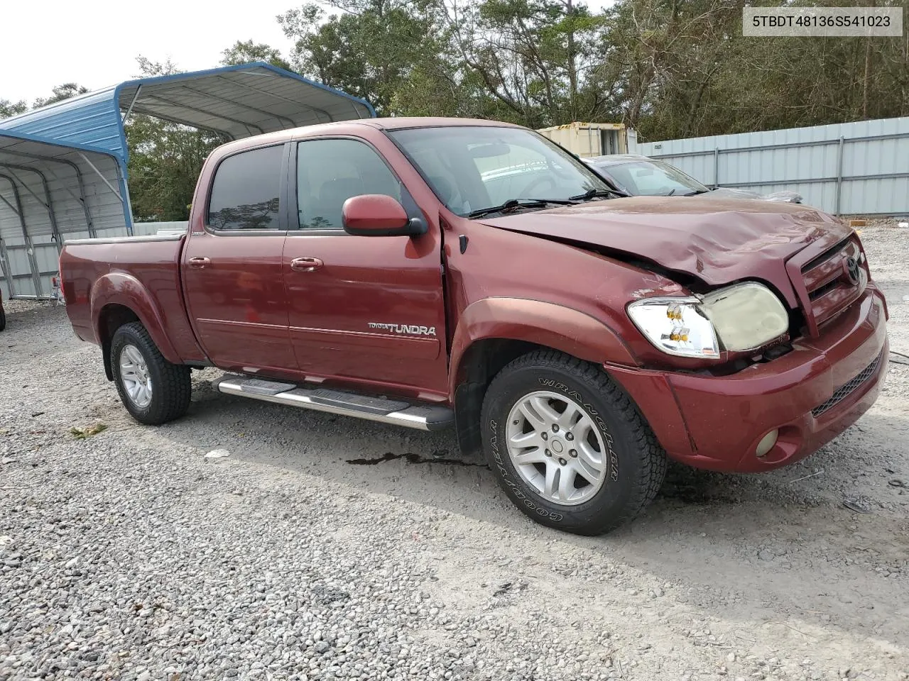 2006 Toyota Tundra Double Cab Limited VIN: 5TBDT48136S541023 Lot: 75386114