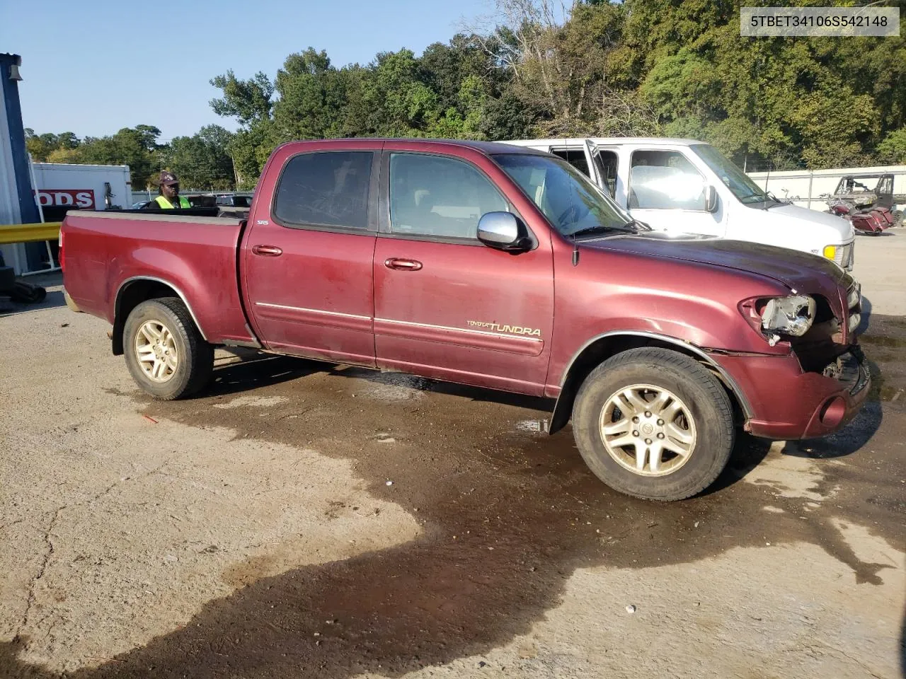 2006 Toyota Tundra Double Cab Sr5 VIN: 5TBET34106S542148 Lot: 75416854