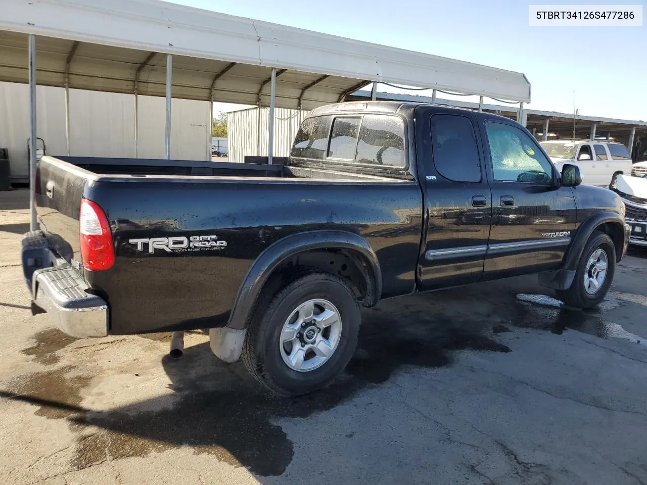 2006 Toyota Tundra Access Cab Sr5 VIN: 5TBRT34126S477286 Lot: 75542284