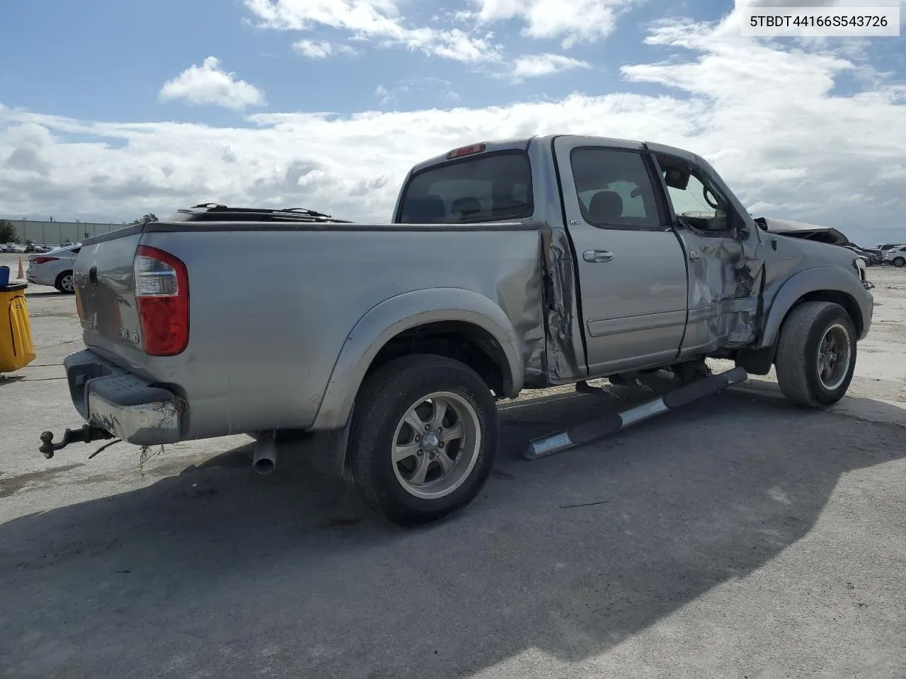 2006 Toyota Tundra Double Cab Sr5 VIN: 5TBDT44166S543726 Lot: 76085654