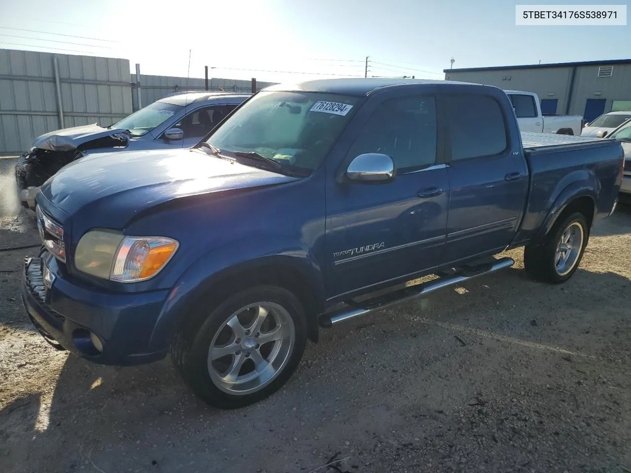 2006 Toyota Tundra Double Cab Sr5 VIN: 5TBET34176S538971 Lot: 76128294