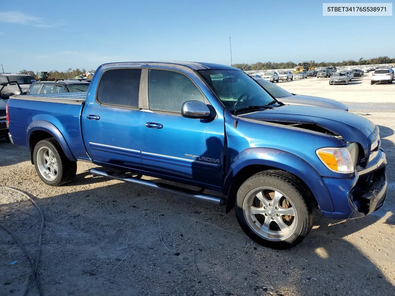 2006 Toyota Tundra Double Cab Sr5 VIN: 5TBET34176S538971 Lot: 76128294