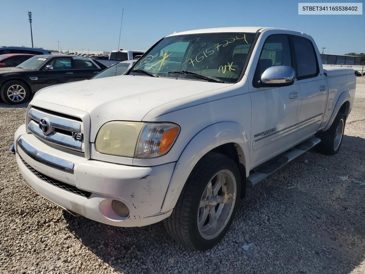 2006 Toyota Tundra Double Cab Sr5 VIN: 5TBET34116S538402 Lot: 76157224