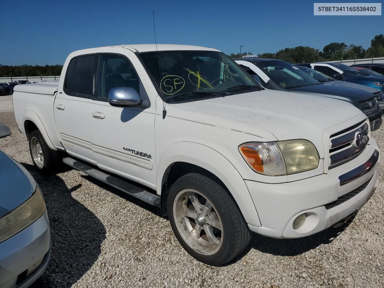 2006 Toyota Tundra Double Cab Sr5 VIN: 5TBET34116S538402 Lot: 76157224