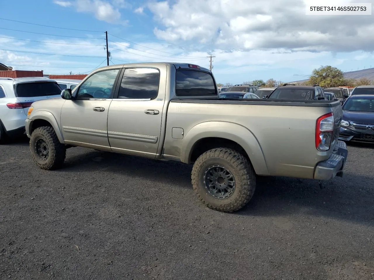 2006 Toyota Tundra Double Cab Sr5 VIN: 5TBET34146S502753 Lot: 76343724