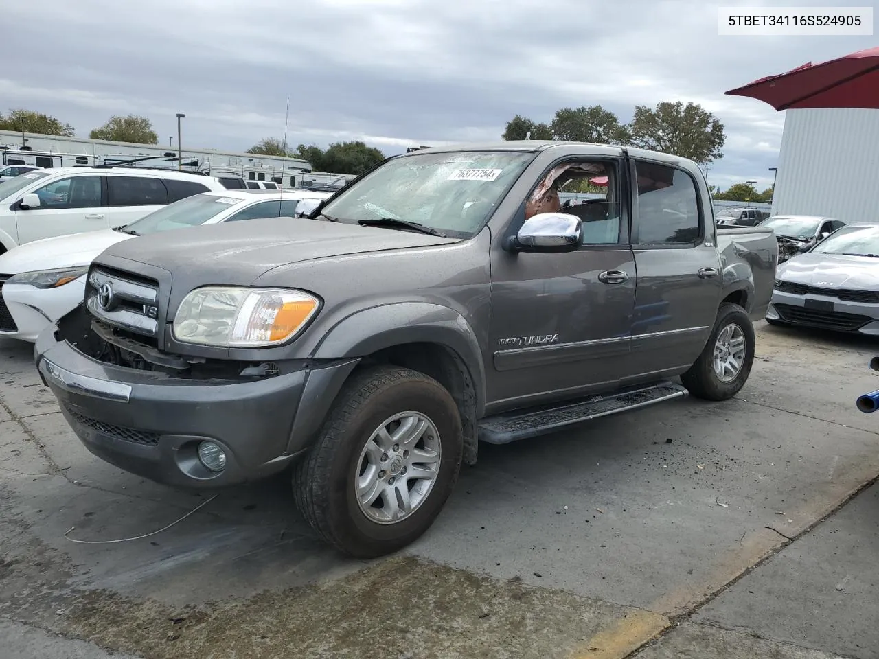 2006 Toyota Tundra Double Cab Sr5 VIN: 5TBET34116S524905 Lot: 76377754