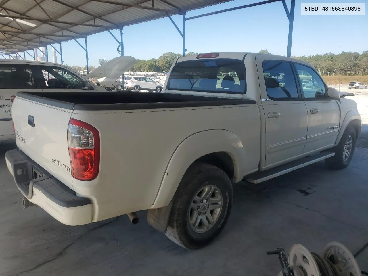 2006 Toyota Tundra Double Cab Limited VIN: 5TBDT48166S540898 Lot: 76396254