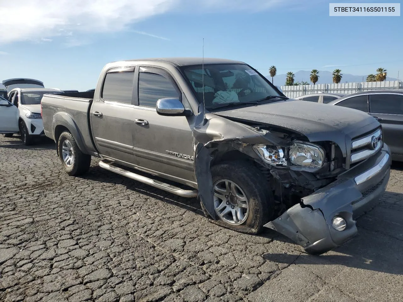 2006 Toyota Tundra Double Cab Sr5 VIN: 5TBET34116S501155 Lot: 76552744