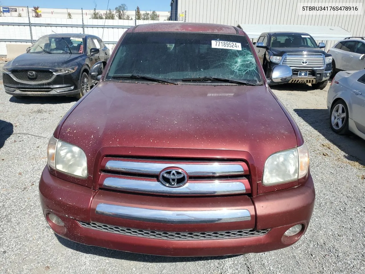 2006 Toyota Tundra Access Cab Sr5 VIN: 5TBRU34176S478916 Lot: 77189524