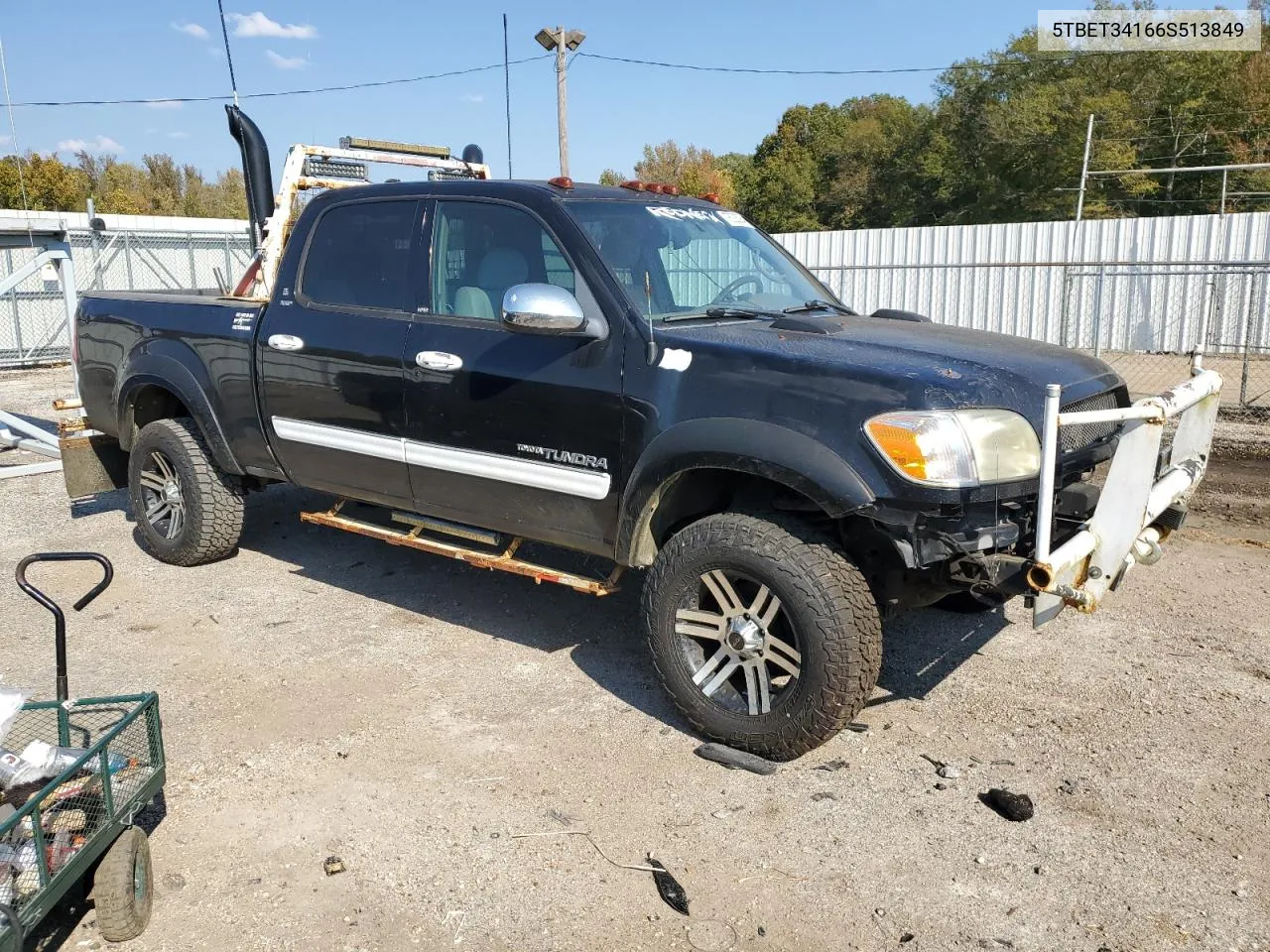 2006 Toyota Tundra Double Cab Sr5 VIN: 5TBET34166S513849 Lot: 78026364