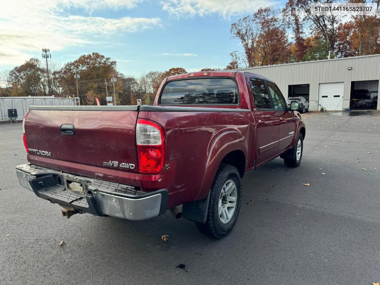 2006 Toyota Tundra Double Cab Sr5 VIN: 5TBDT44116S523707 Lot: 78156324