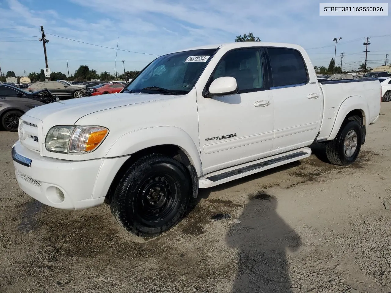 5TBET38116S550026 2006 Toyota Tundra Double Cab Limited