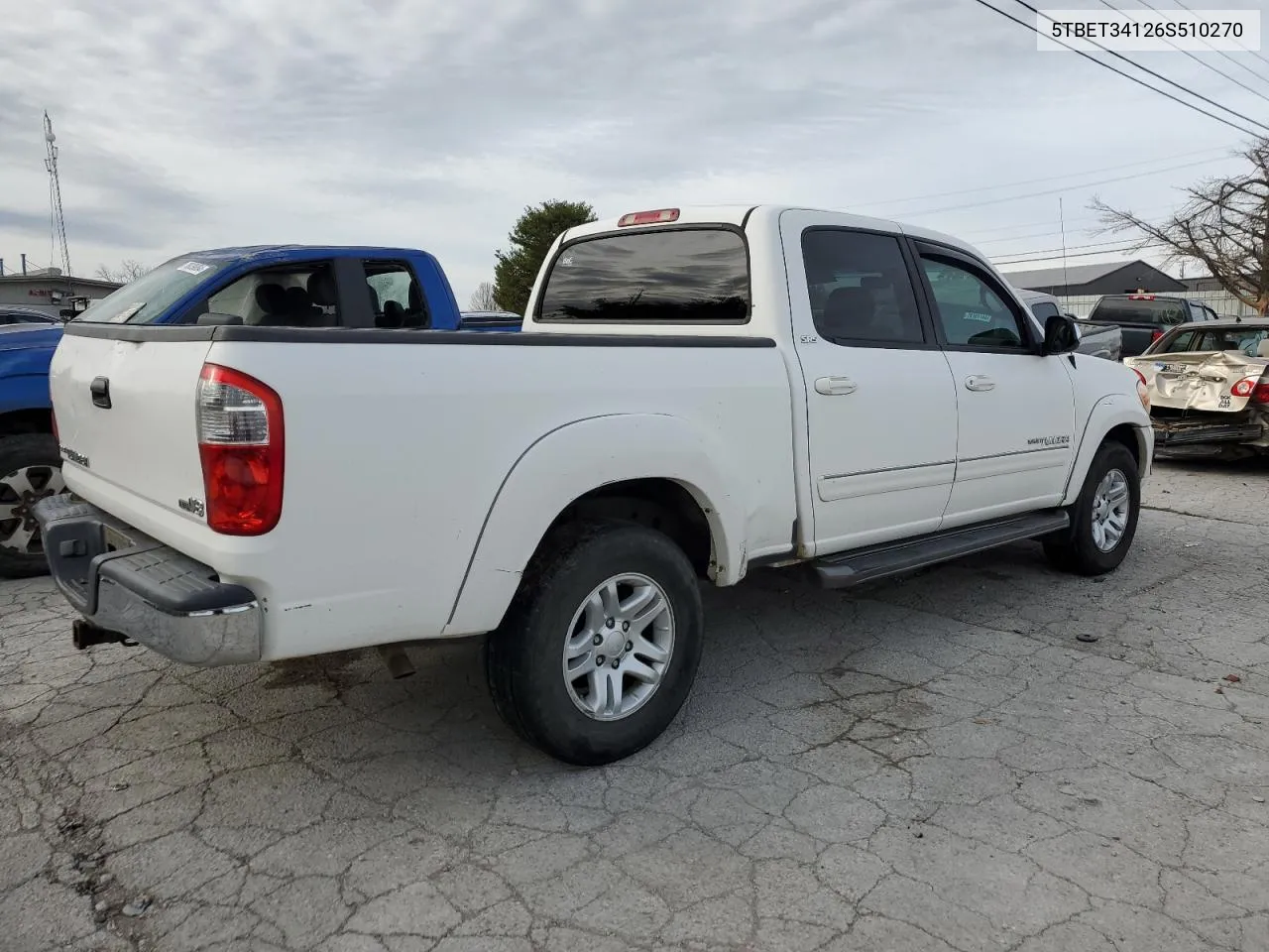 2006 Toyota Tundra Double Cab Sr5 VIN: 5TBET34126S510270 Lot: 78729444